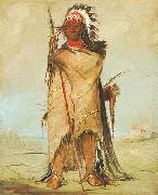 George Catlin, Fort Union 1832 Crow-Apsaalooke oil painting